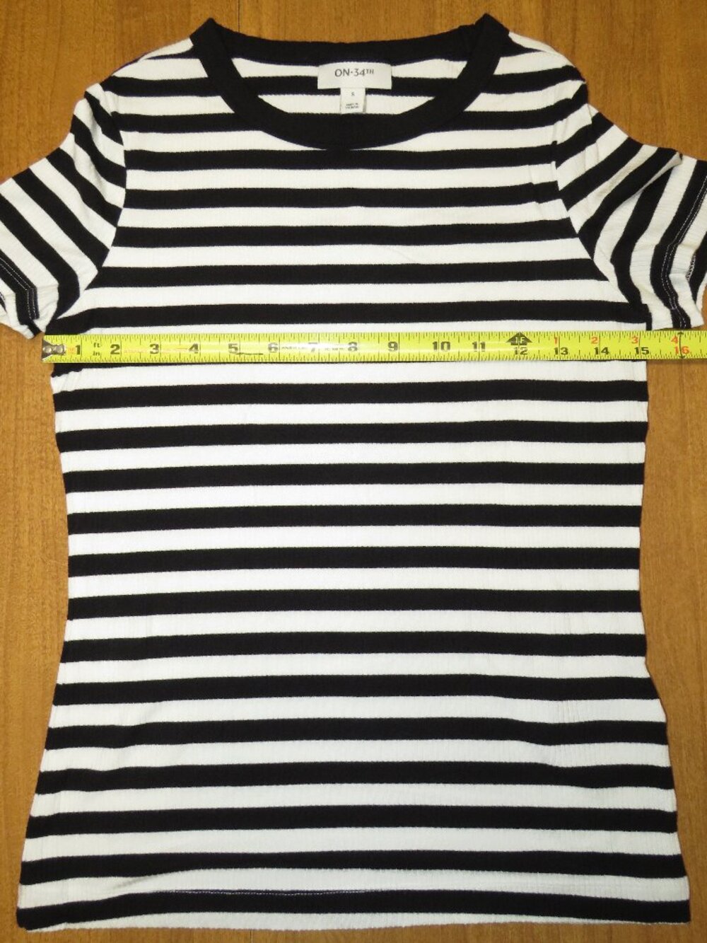 2025 On 34th Shirt - Color Black and White; Size: Small